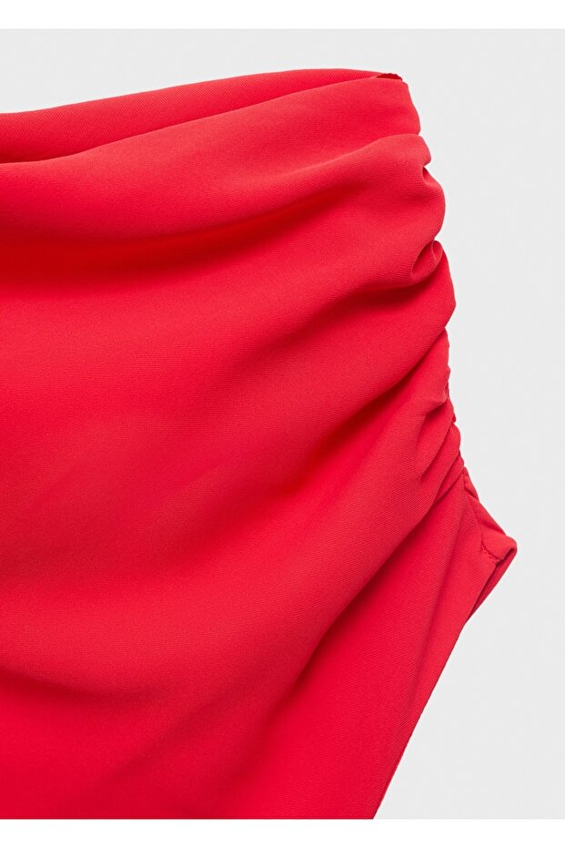 Asimetrik midi elbise - 7