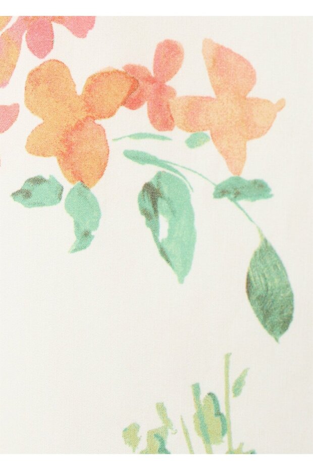 Desenli cropped bluz - 5