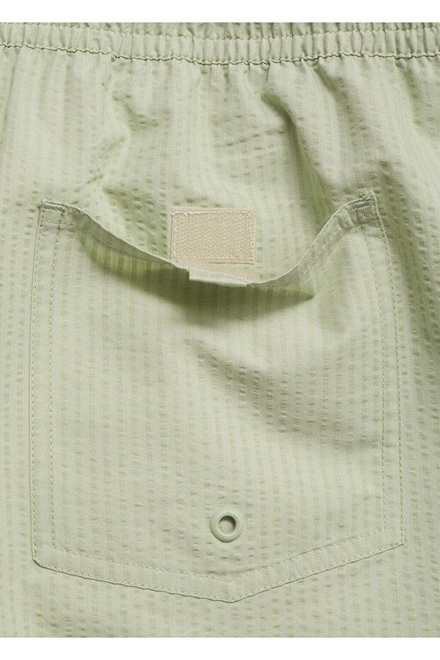 Gofre kumaşlı şort mayo - 5