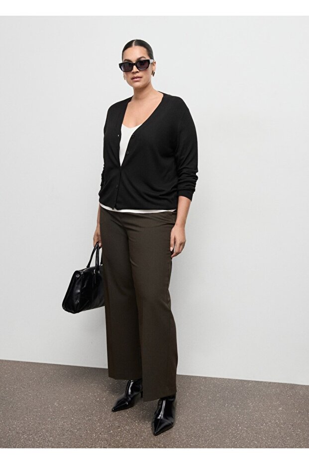 V yaka triko hırka - 8