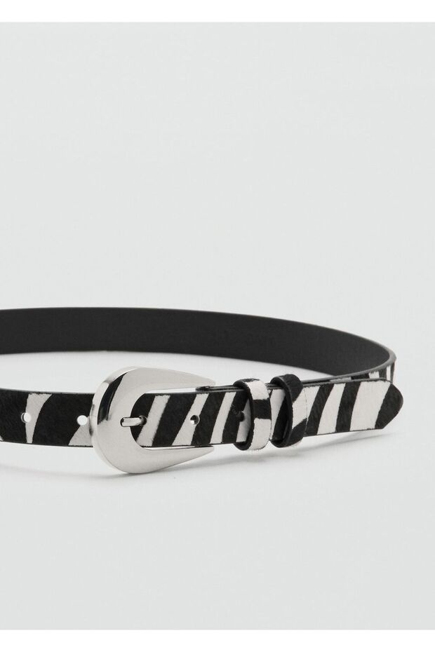 Zebra desenli deri kemer - 1