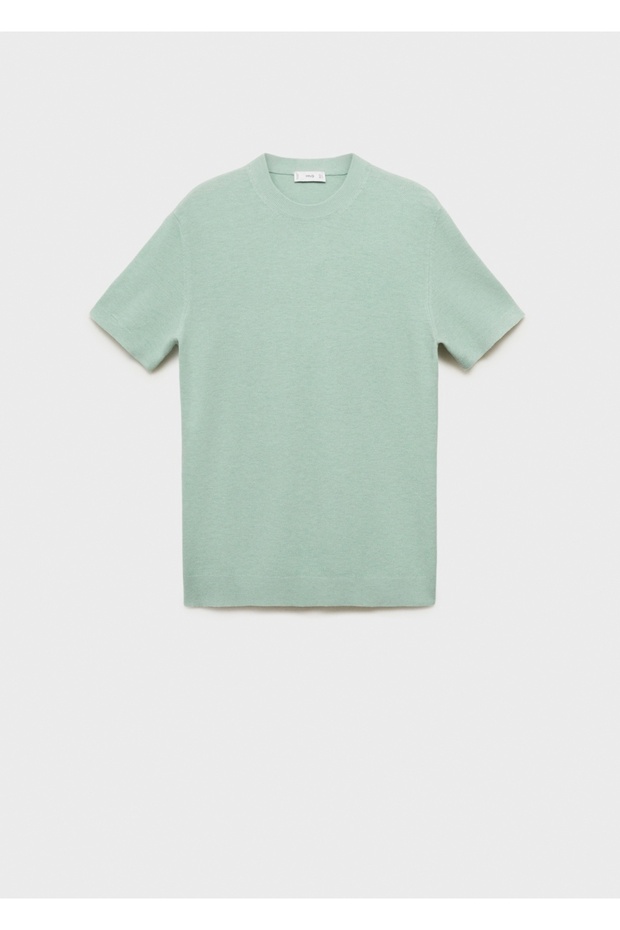 Pamuklu ince dokuma tişört - 3