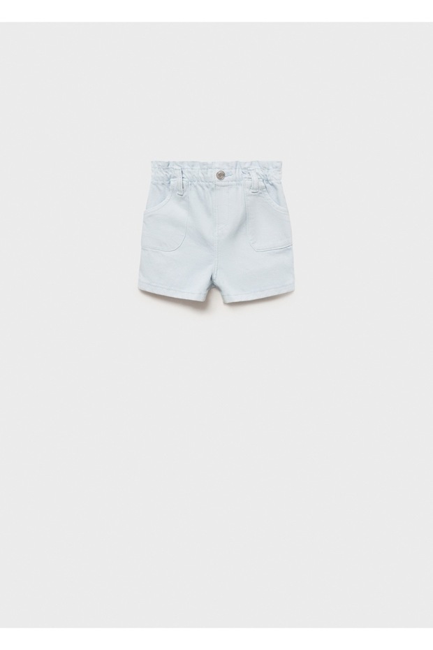 Paperbag denim şort - 1