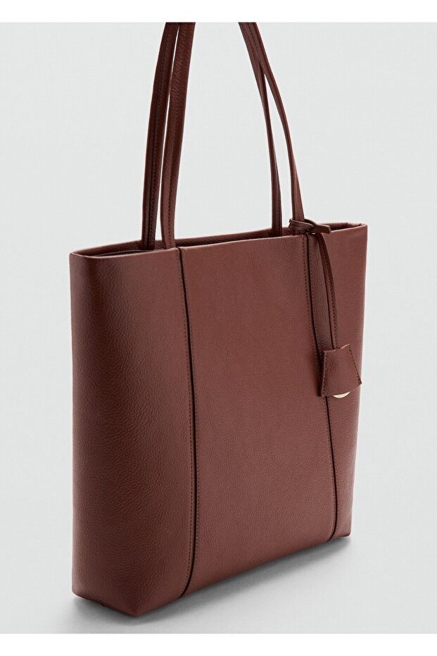 Saplı shopper çanta - 1