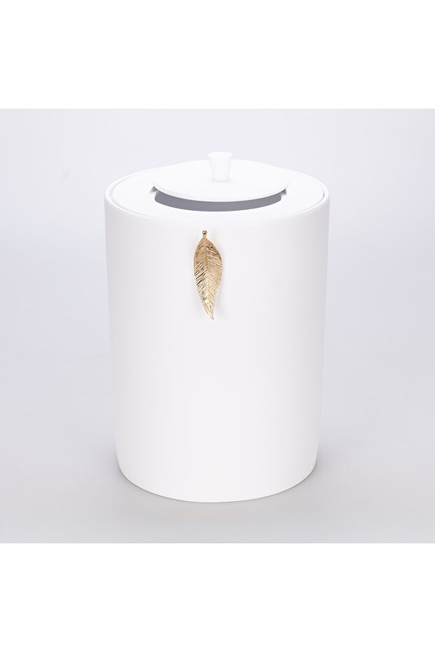 Leaf Çöp Kovası Beyaz Altın - 2