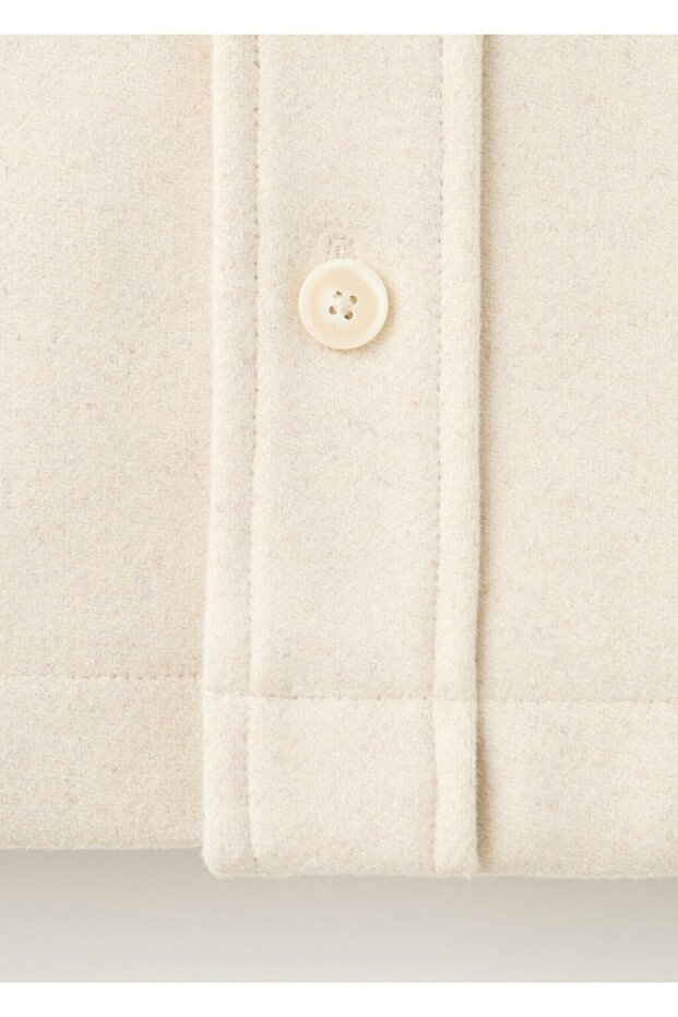 Düğmeli flanel gömlek ceket - 5