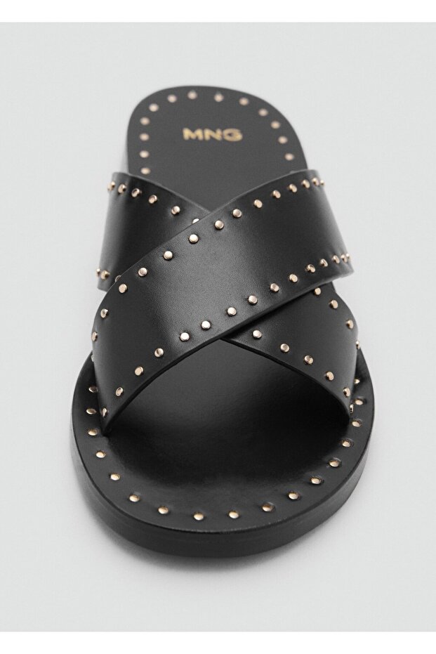 Studded Leather Sandals - 5