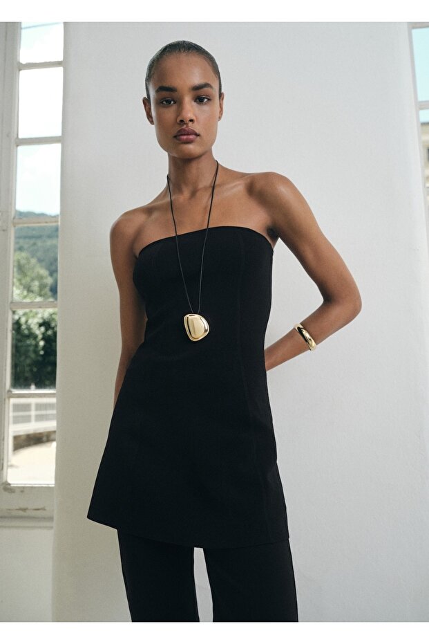 Straplez triko bluz - 1