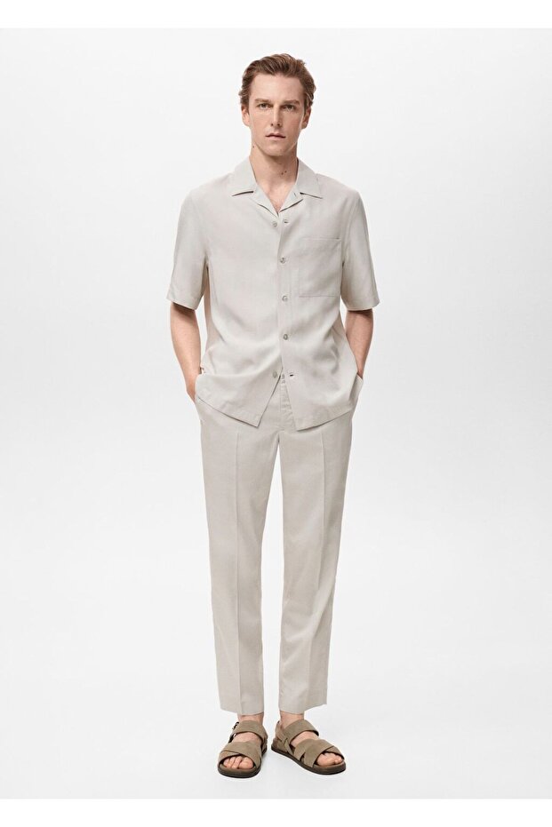 Regular kesim lyocell gömlek - 2