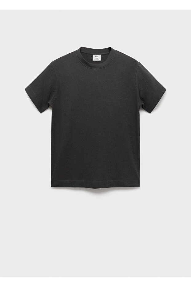 Pamuklu dokuma tişört - 3