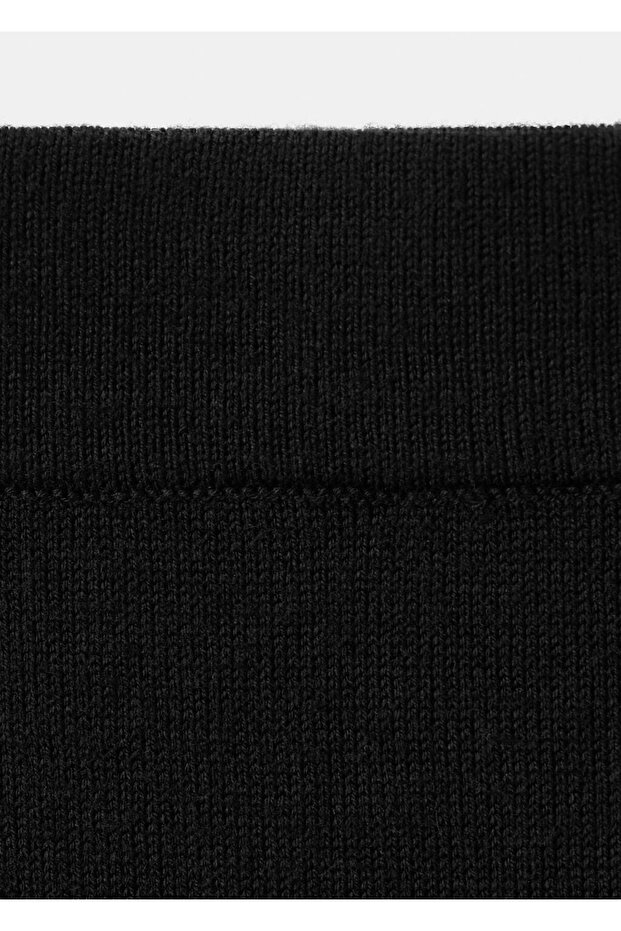 Düğüm detaylı triko etek - 5