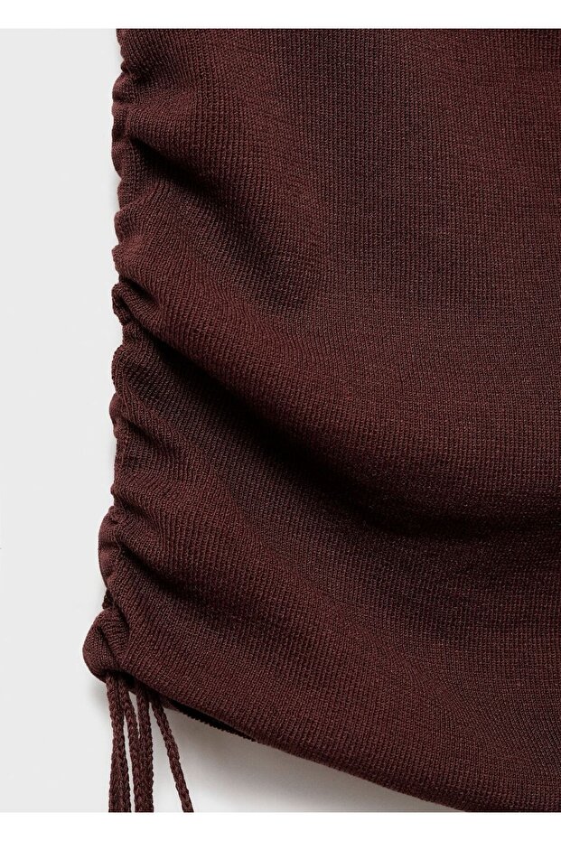 Büzgülü triko bluz - 5