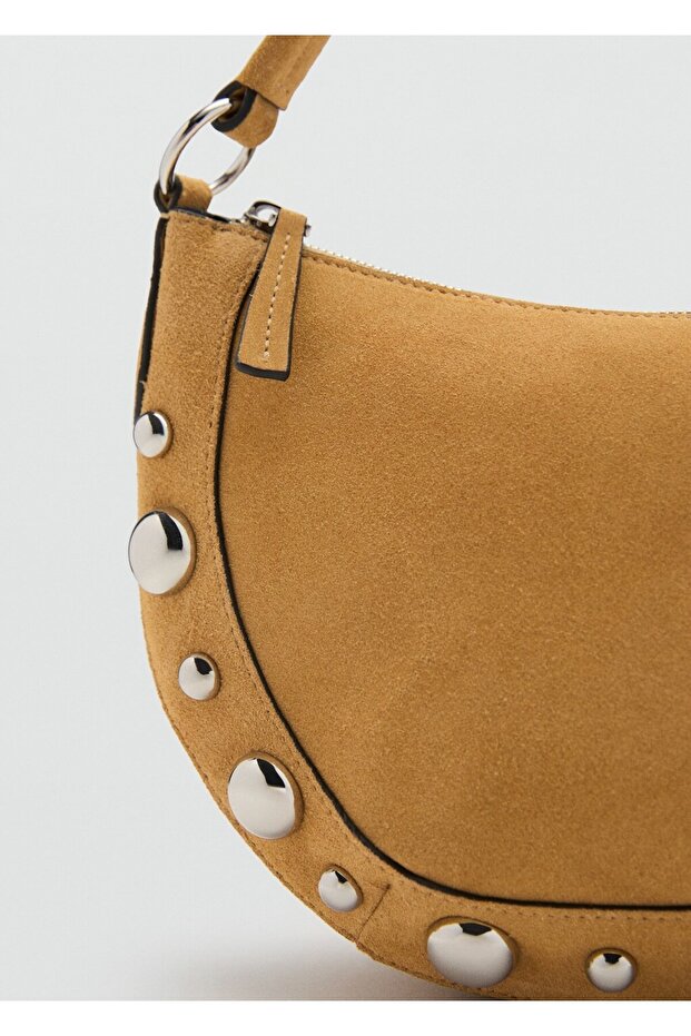 Zımbalı deri çanta - 5