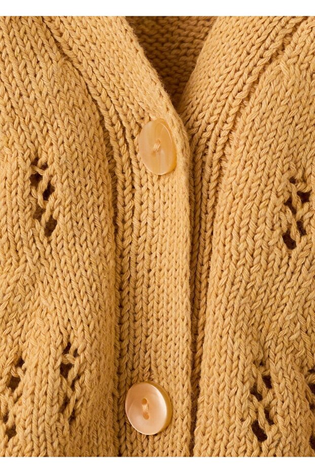 İşlemeli triko hırka - 5