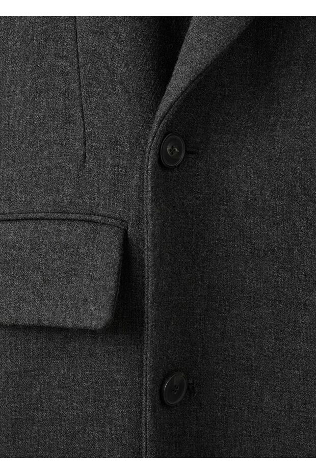 Çift düğmeli uzun palto - 5