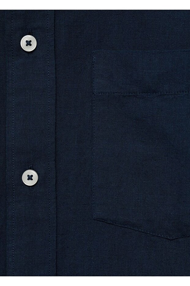 Cepli keten gömlek - 5