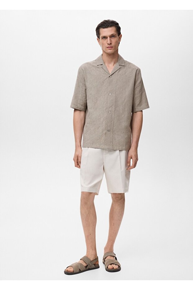 %100 pamuklu işlemeli gömlek - 2