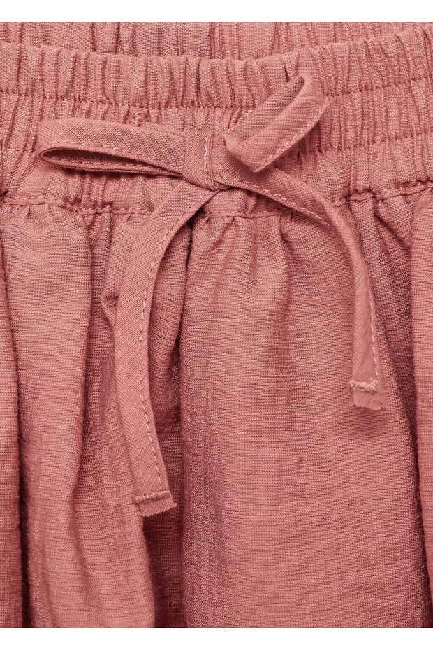 Leinenrock mit elastischem Bund - 4