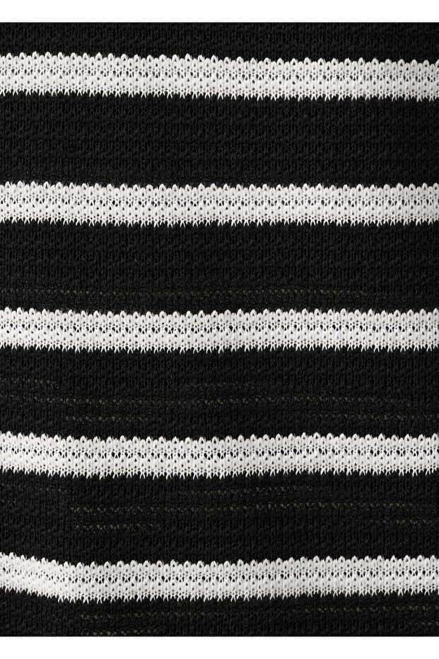 Triko çizgili polo gömlek - 5