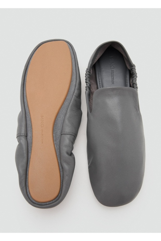 Büzgülü deri ayakkabı - 7