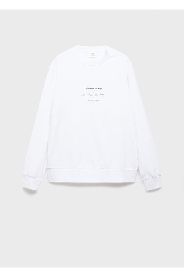 %100 pamuklu mesajlı sweatshirt - 3