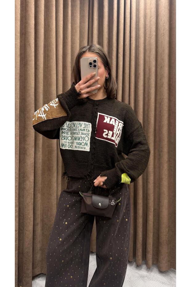 SLOGAN JAKARLI PATCH TRİKO-EKRU - 2