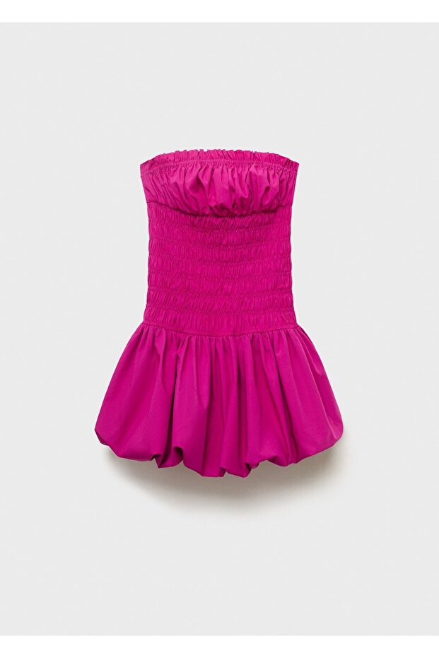 Balon etekli kısa elbise - 3