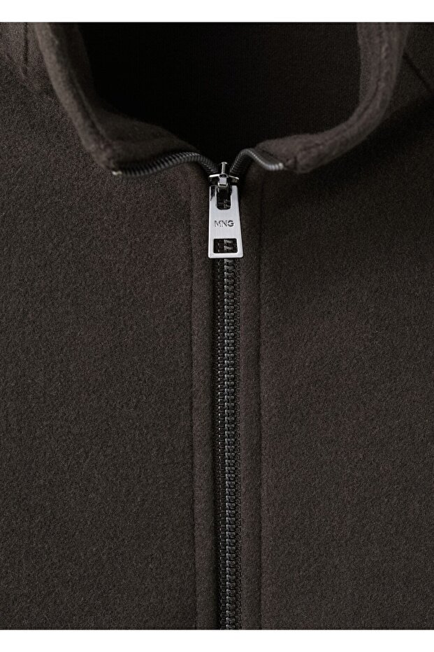 Fermuarlı yün ceket - 8