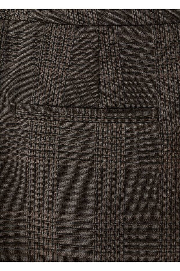 Damalı asimetrik etek - 5