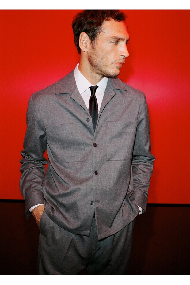 Akışkan cepli overshirt - 8