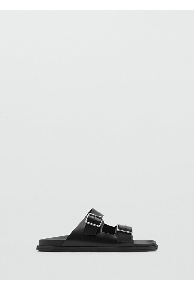 Tokalı deri sandalet - 3