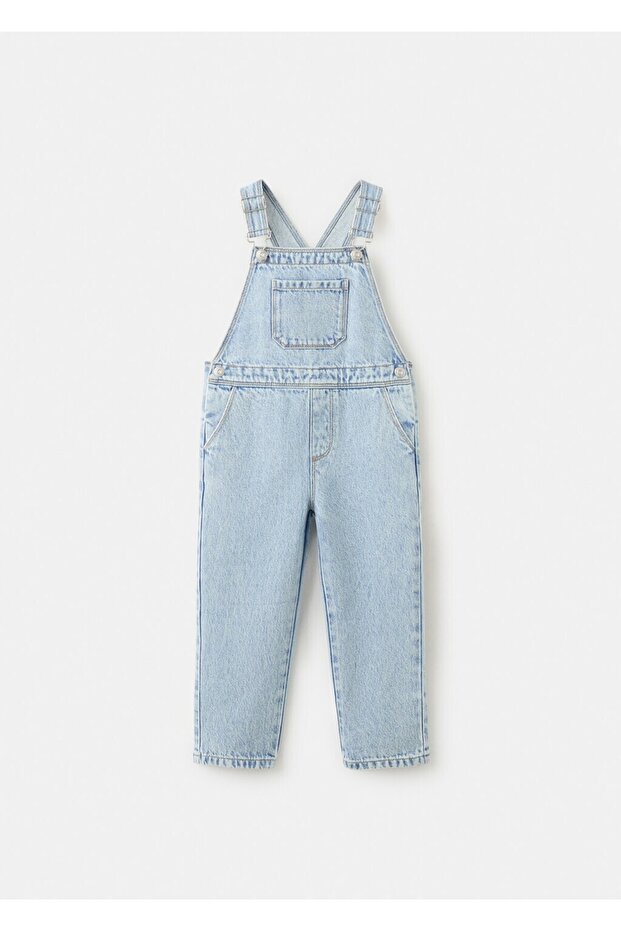 Uzun denim tulum - 3