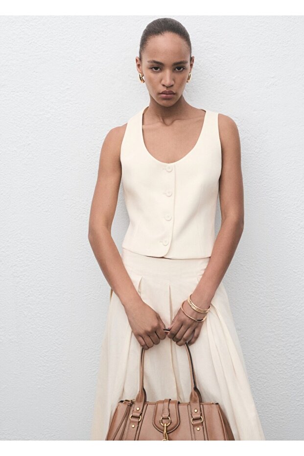 Düğmeli takım yelek - 1