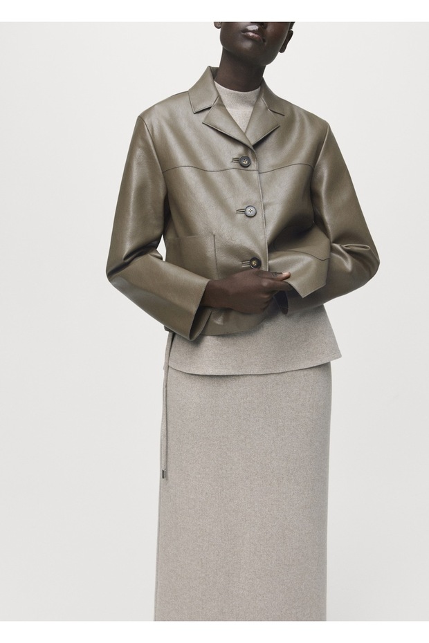 Bel kısmı elastik uzun etek - 6