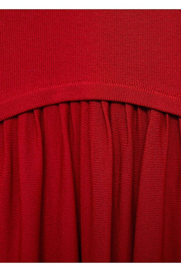 Kombinasyonlu örgü halter elbise - 5