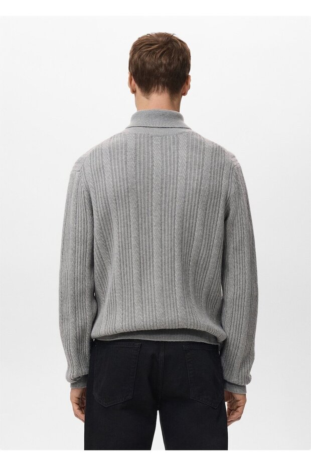 Kalıplı boğazlı kazak - 4