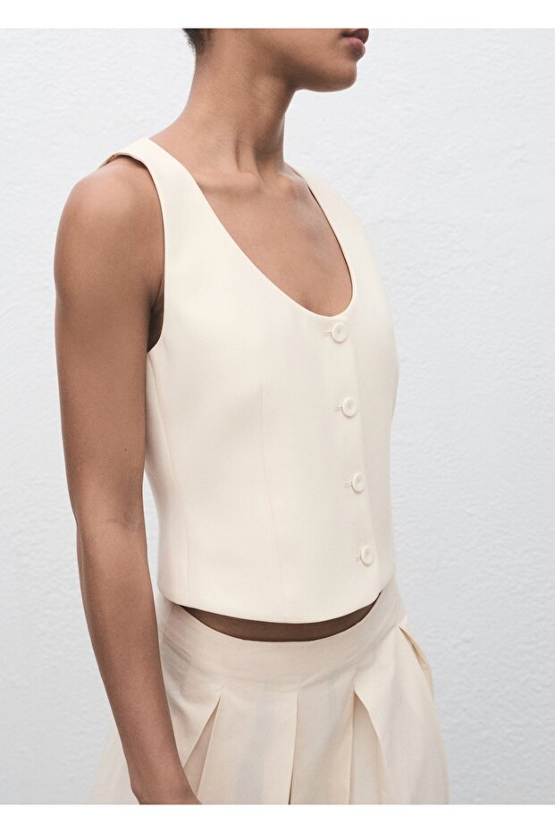 Düğmeli takım yelek - 8