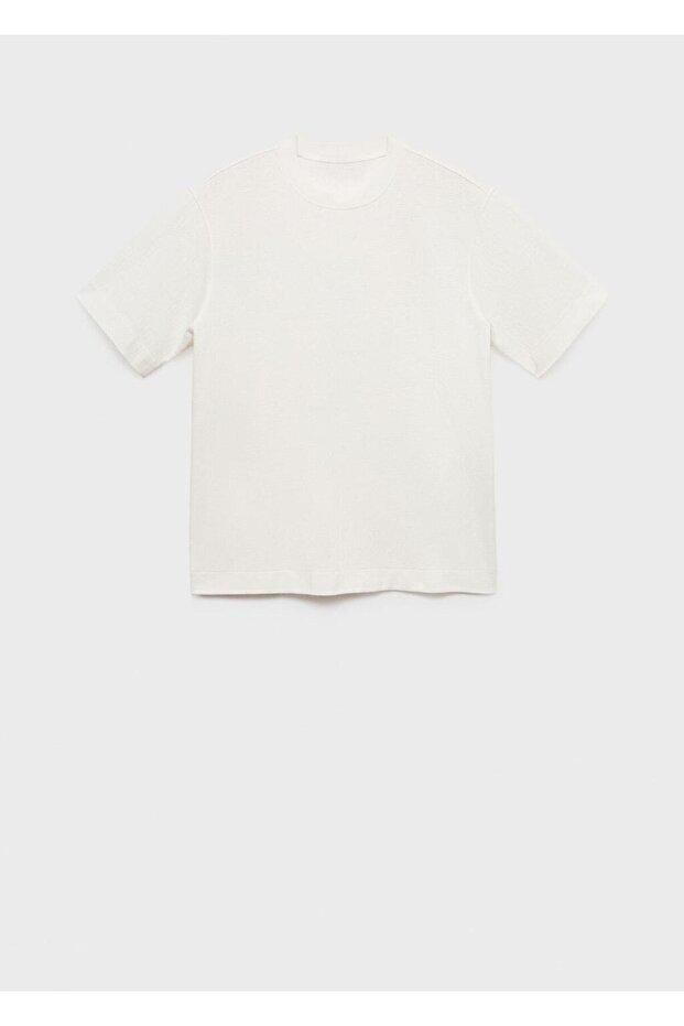 Pamuklu dokuma tişört - 3