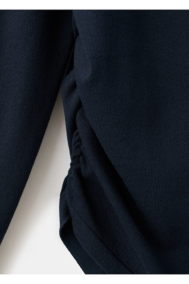 Kayık yaka örgü kazak - 5