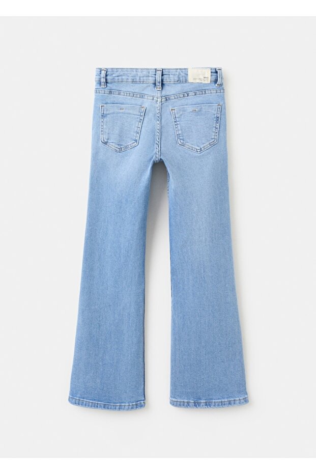 İspanyol paça cepli jean pantolon - 2