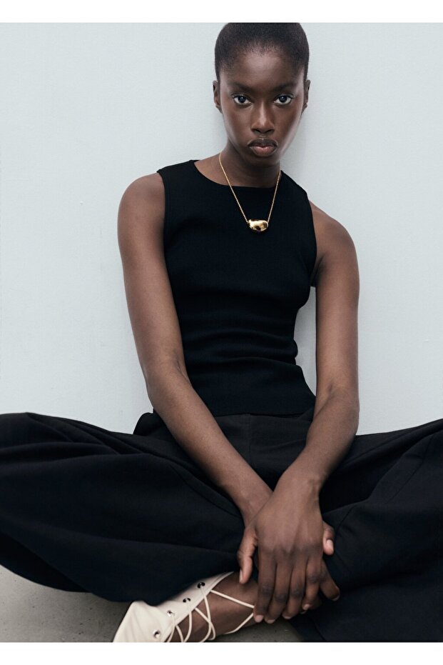 İnce örgü bluz - 8