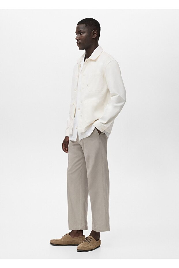 %100 pamuklu denim ceket - 7