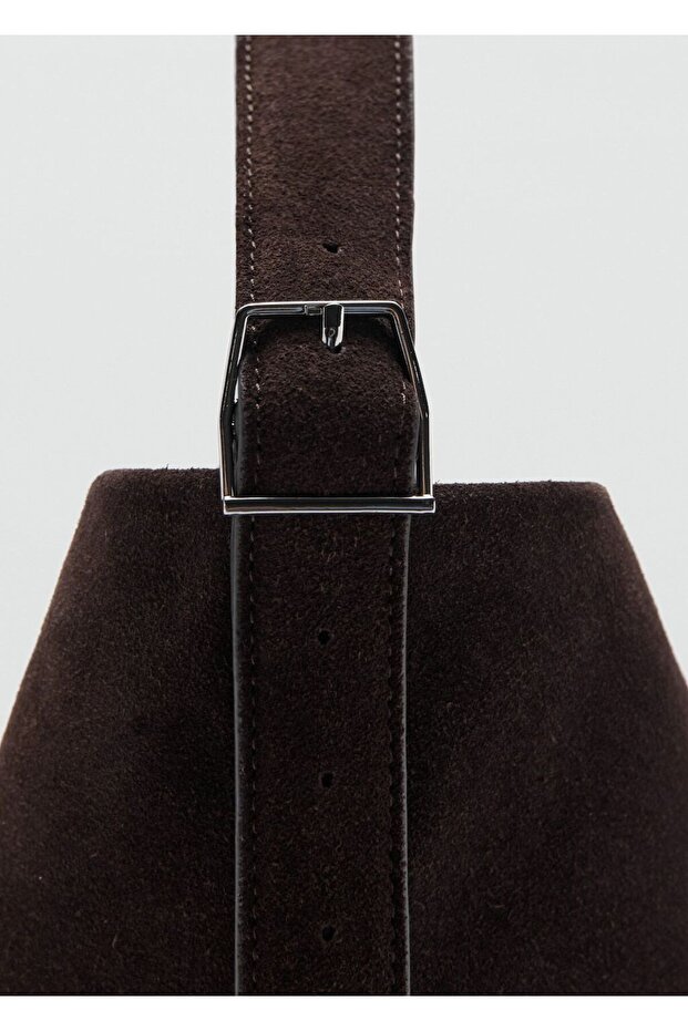 Süet shopper çanta - 3