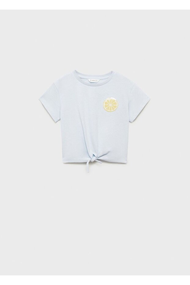 Limon desenli pullu tişört - 1