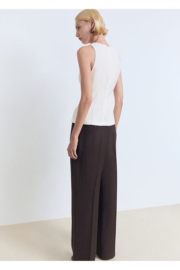 Halter Yaka Evaze Bluz - 4