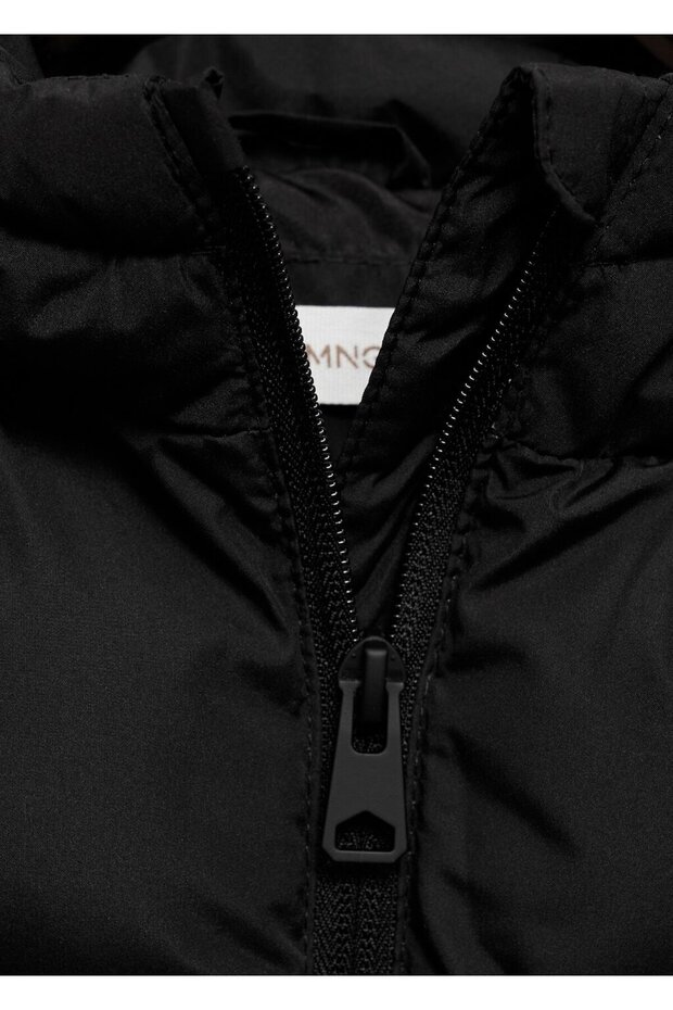 Kapüşonlu kapitone yelek - 3