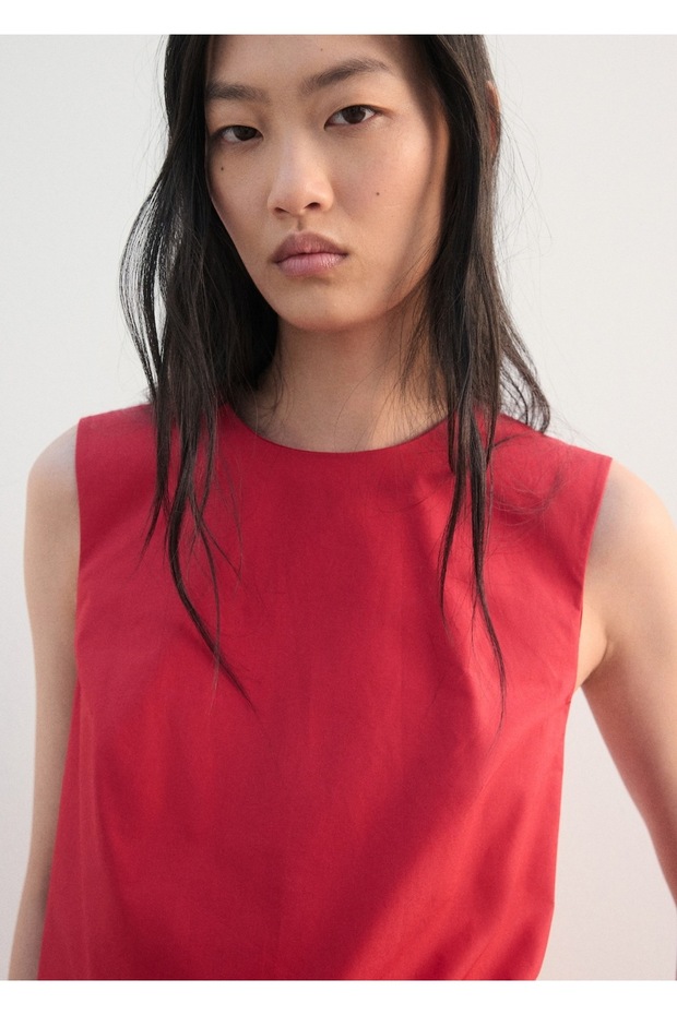 Düğmeli kısa bluz - 6