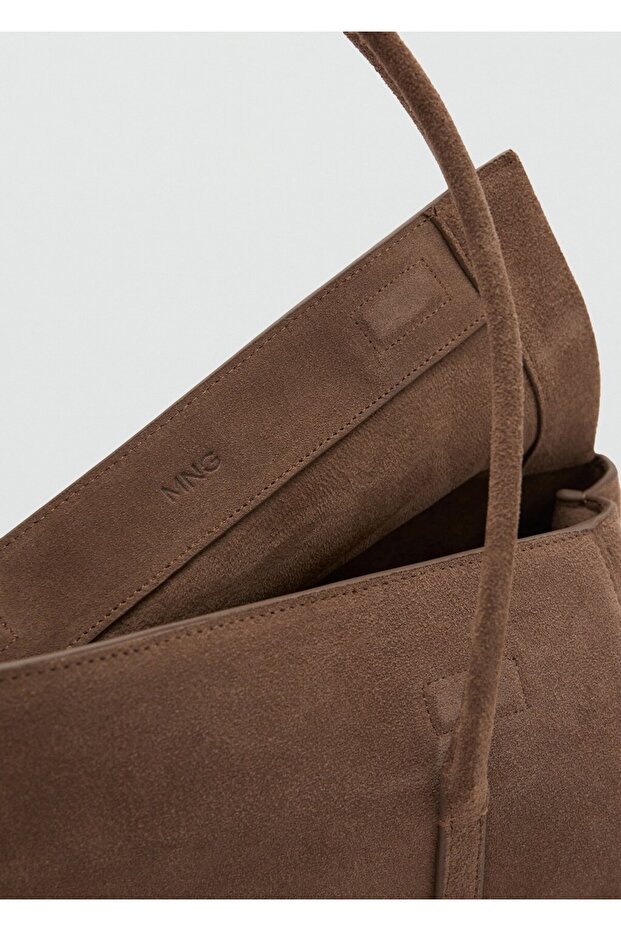 Süet omuz çantası - 6