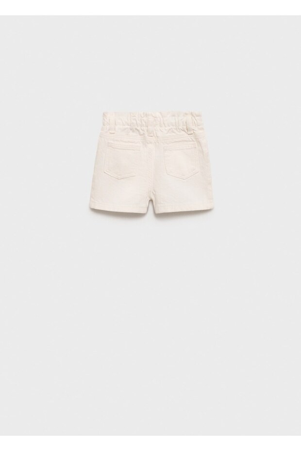 Paperbag denim şort - 4