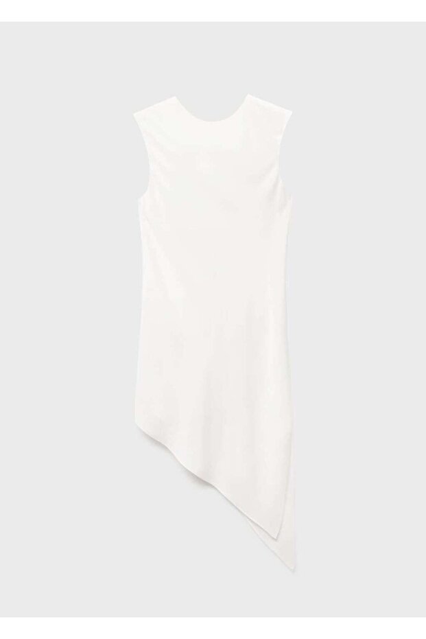 Saten asimetrik bluz - 3